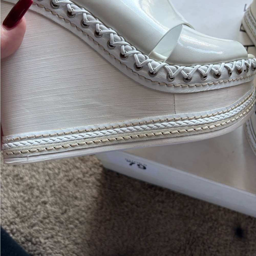 Casadei White Wedge Sandals in great condition! - Picture 6 of 14